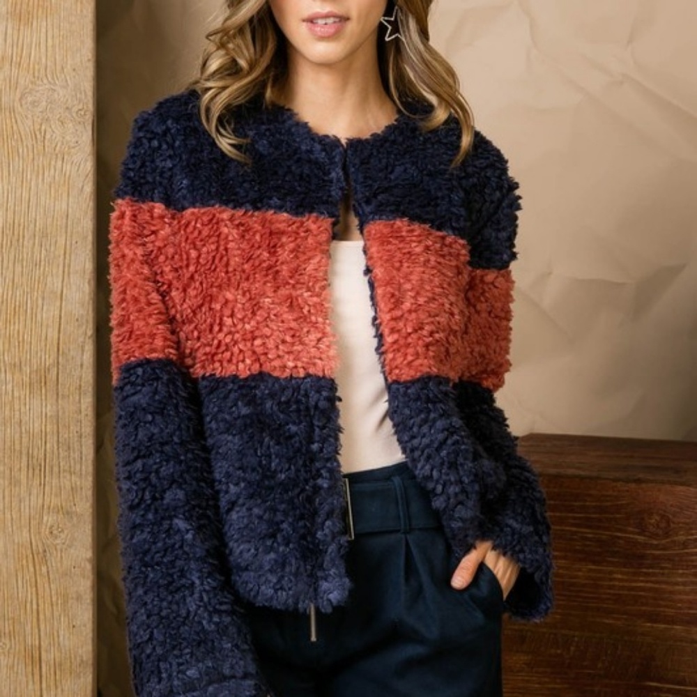 Navy Color Block jacket